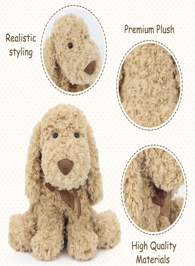 WEIGEDU Poodle Puppy Goldendoodle Stuffed Animal, Adorable Toy Dog Labradoodle Plush for Kids Boys Girls Birthday Easter Nursery Bedtime Gift, 11.8“ Golden - Image 4
